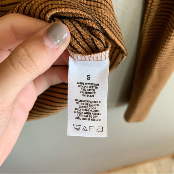 Aeropostale | Long Sleeve Seriously Soft Mock Neck Top | STRIPED - SMALL - Picture 3 of 10